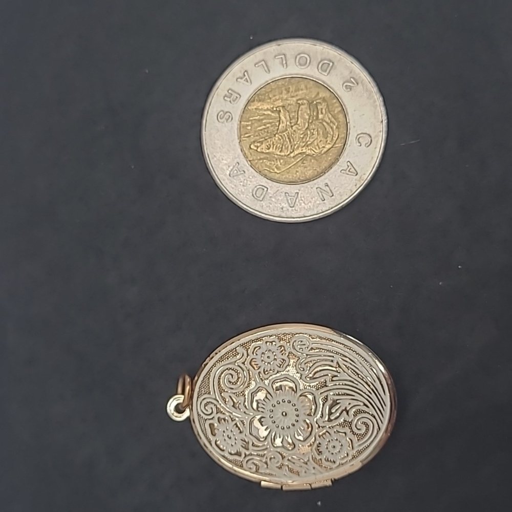 Elegant Gold Floral Locket Pendant - Picture 4 of 4